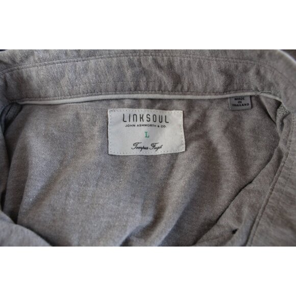 Linksoul Men's Knit Button Down Shirt Size L - Picture 4 of 4